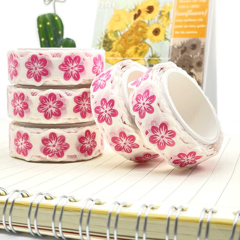 Die Cut Washi Paper Masking Tape Custom Printed Colored Washi Tape (2)