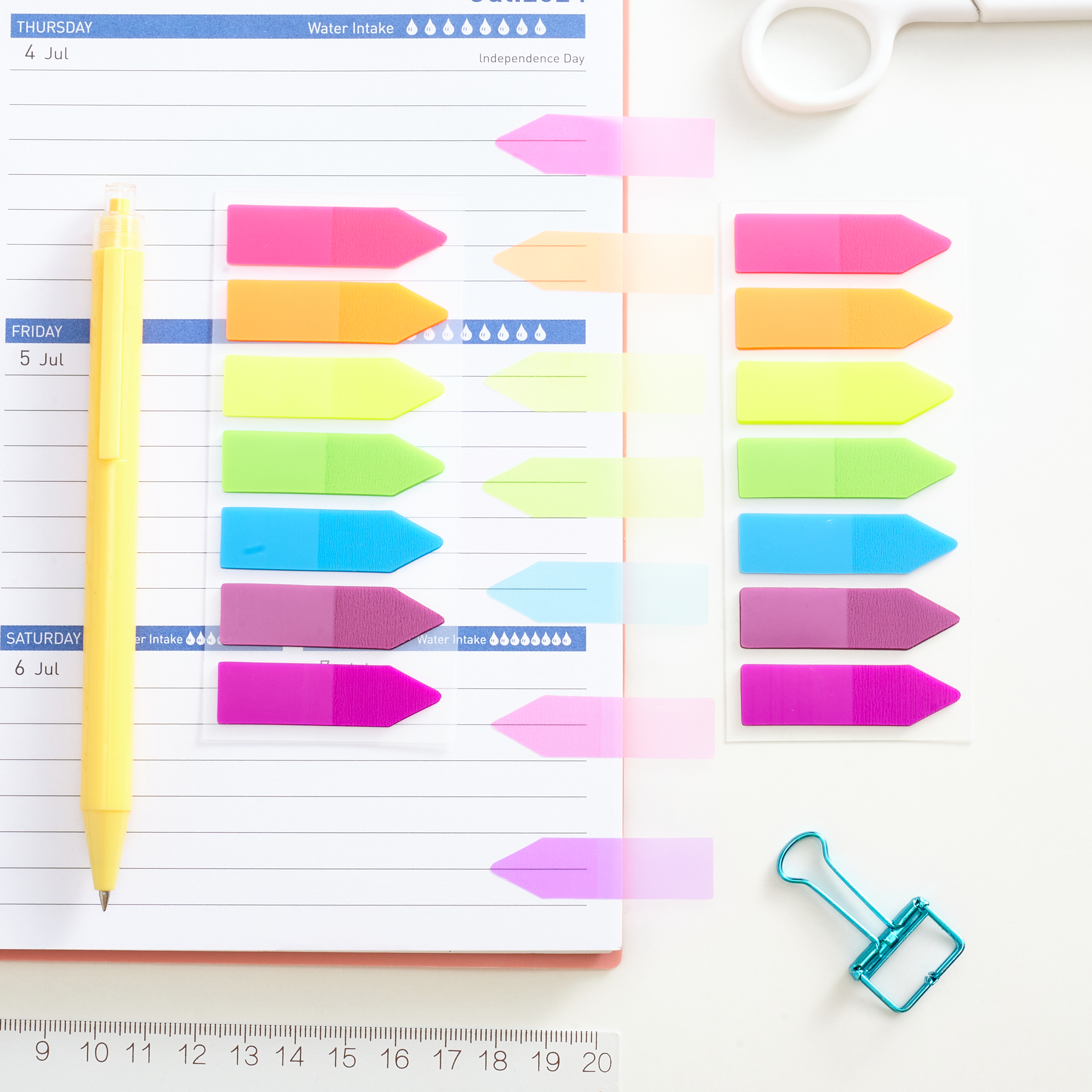 Color Heart Shaped Sticky Notes